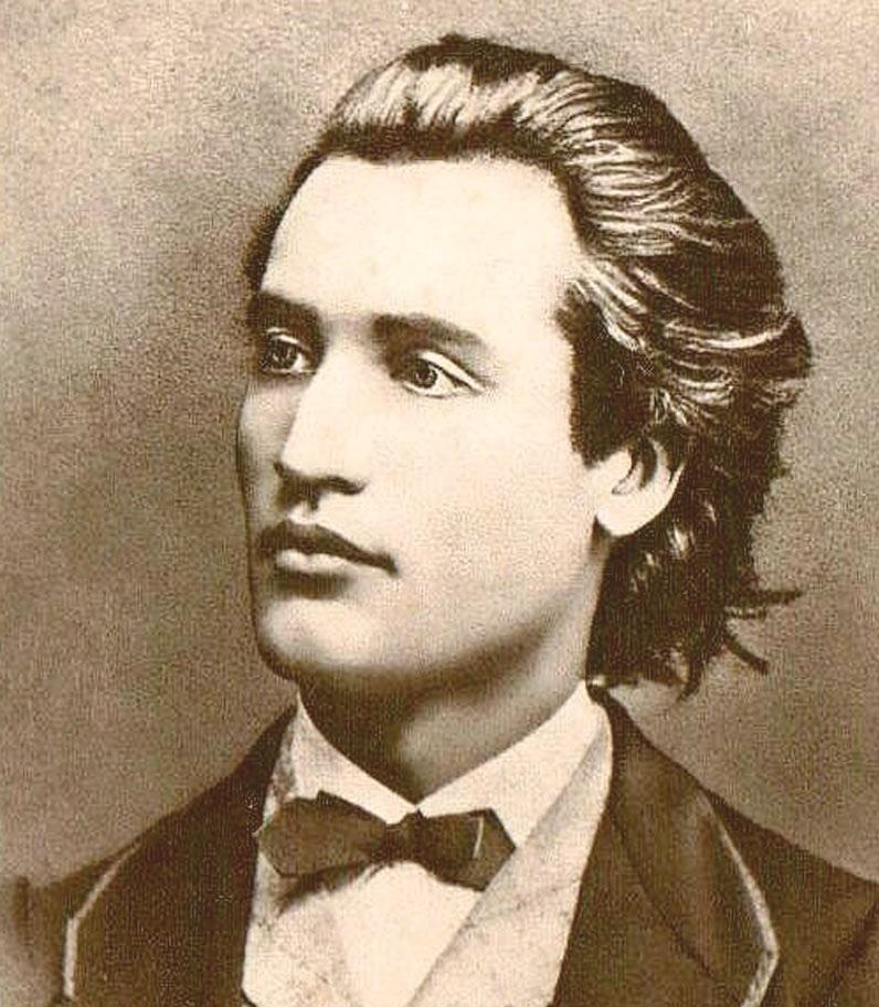 Mihai Eminescu, fotografie realizată la Praga în 1869