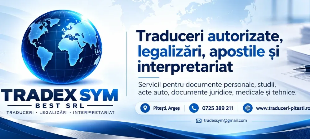 Tradex Sym Best Pitești – traduceri autorizate, legalizări, apostile și interpretariat