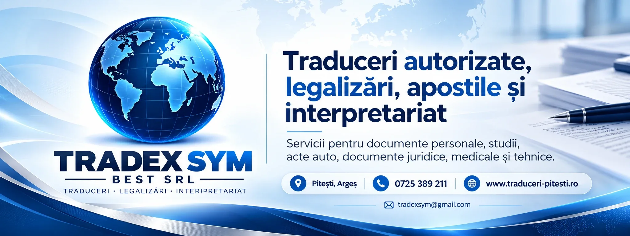 Tradex Sym Best Pitești – traduceri autorizate, legalizări, apostile și interpretariat